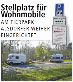 Wohnmobil Stellplätze am Tierpark Alsdorfer Weiher